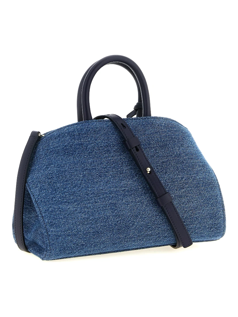 Blue Fabric Handbag