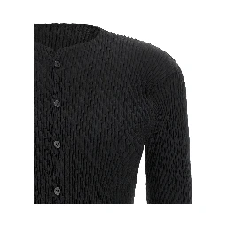 Black Polyester Cardigan