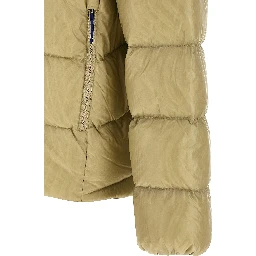 Beige Nylon Full-Length Jacket