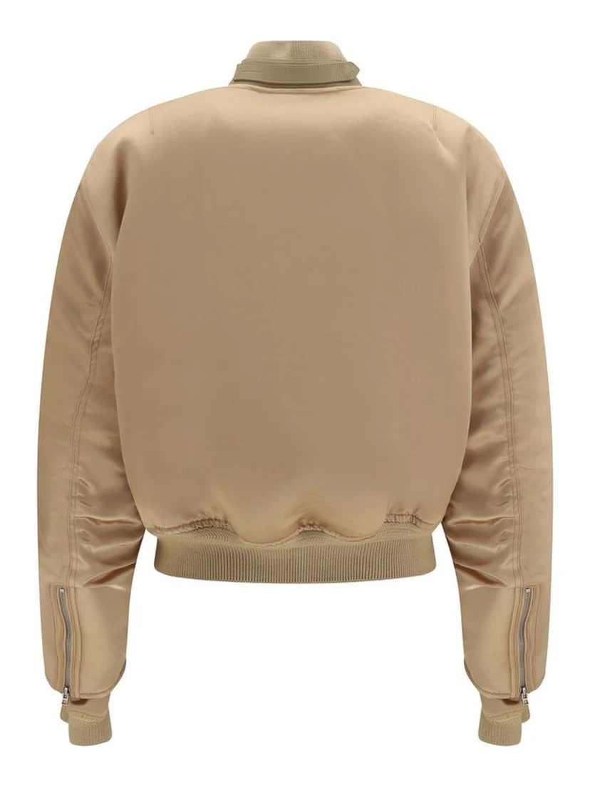 Gold Satin Bomber