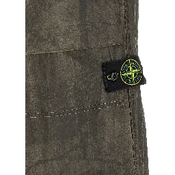 Gray Polyamide Casual Pants