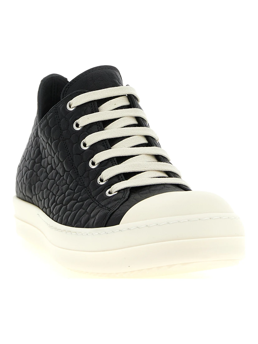 Bicolor Lamb Leather Low Top Sneakers