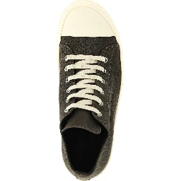 Black Calfskin Low Top Sneakers