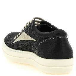 Bicolor Lamb Leather Low Top Sneakers