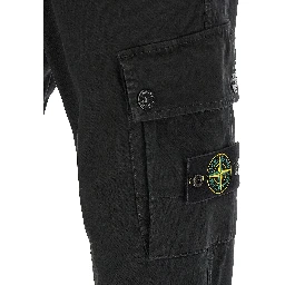 Black Cotton Cargo Pants