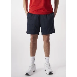Navy Blue Polyester Bermuda Shorts