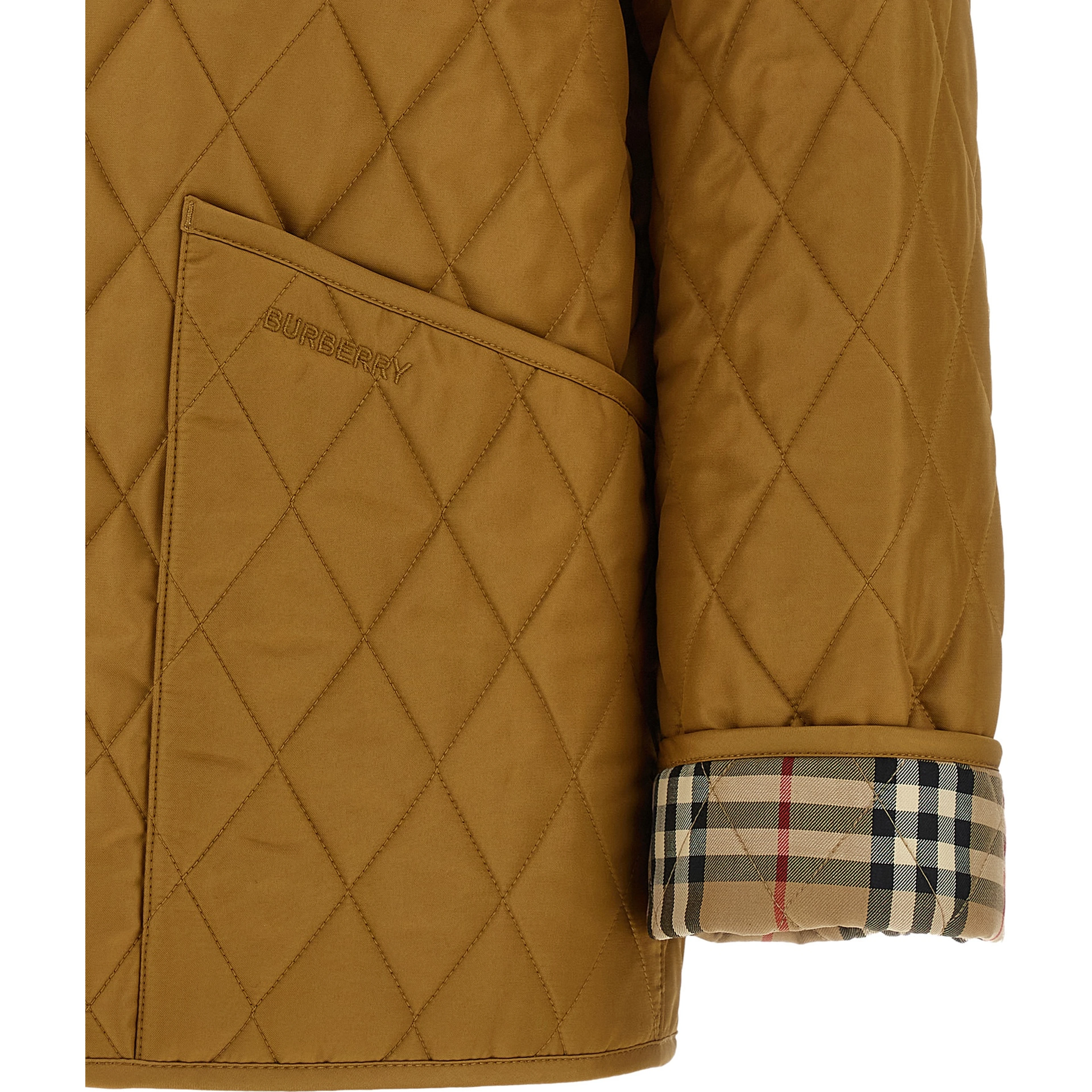 Beige Polyester Shell Jacket