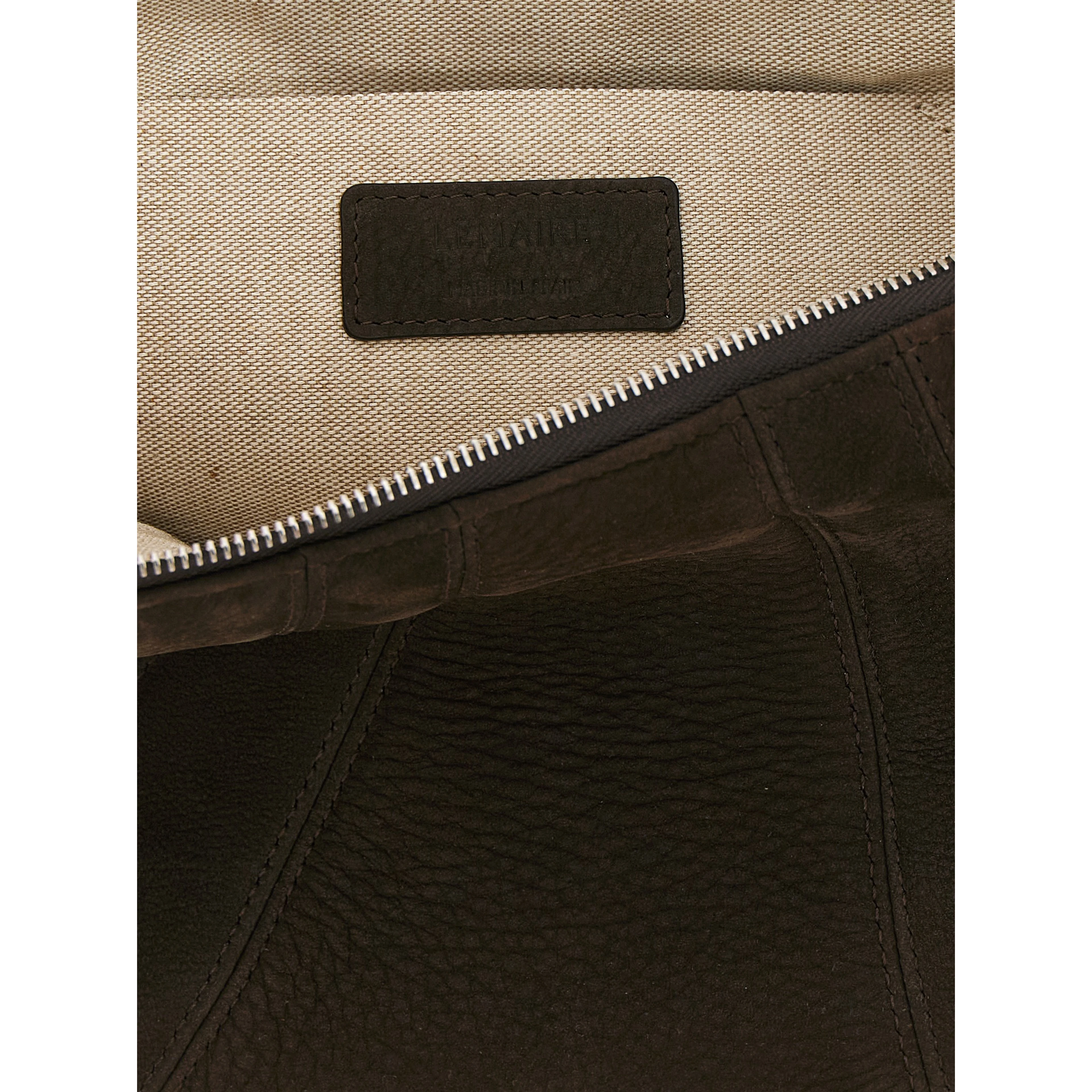 Brown Lamb Leather Shoulder Bag