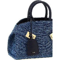 Blue Fabric Handbag