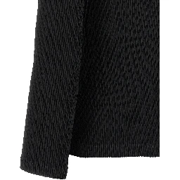 Black Polyester Cardigan
