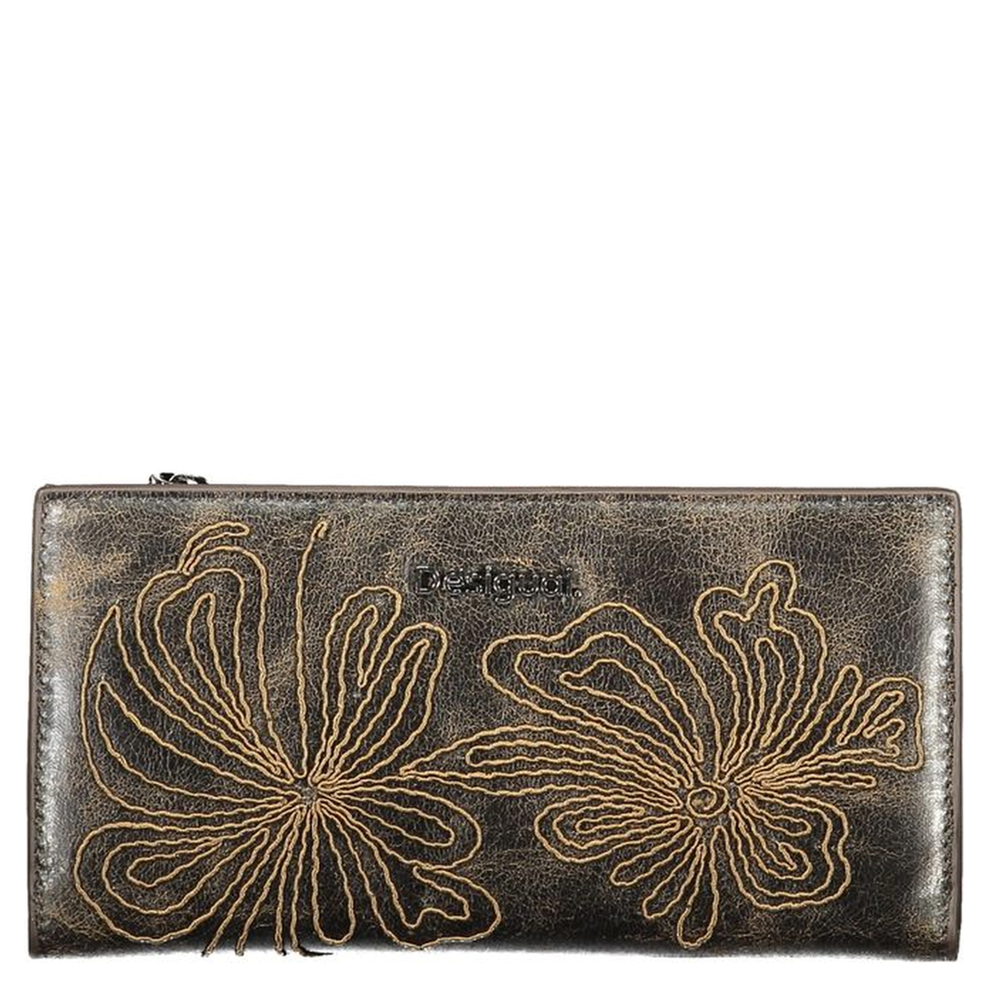Brown Polyurethane Women's Wallet