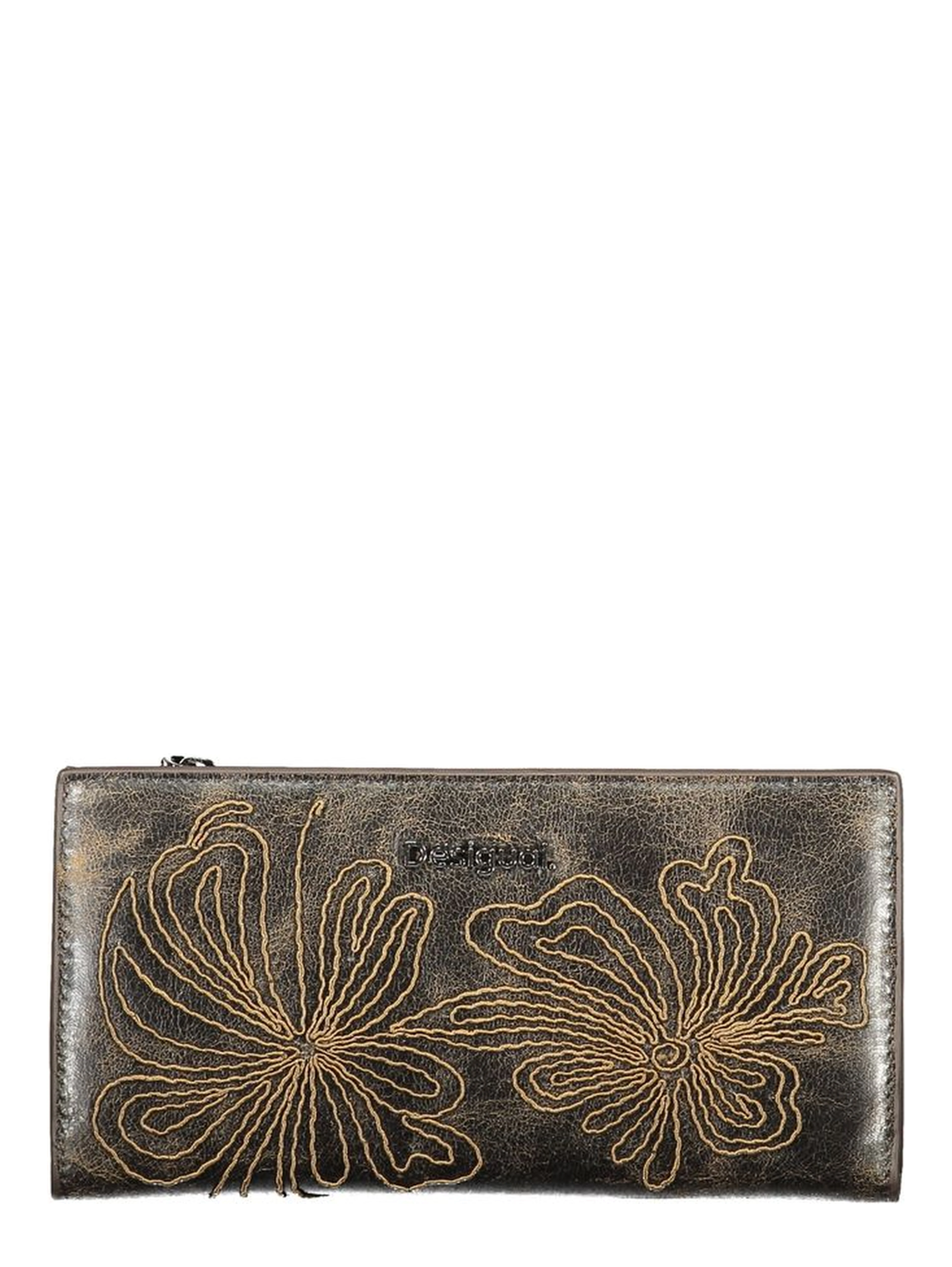 Brown Polyurethane Women's Wallet