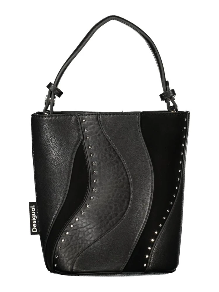 Nero Poliuretano Women's Bag with Shoulder Strap and Internal Pocket