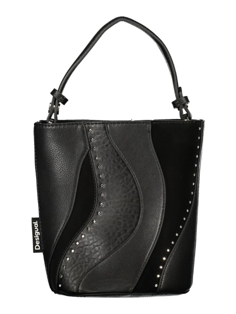 Nero Poliuretano Women's Bag with Shoulder Strap and Internal Pocket