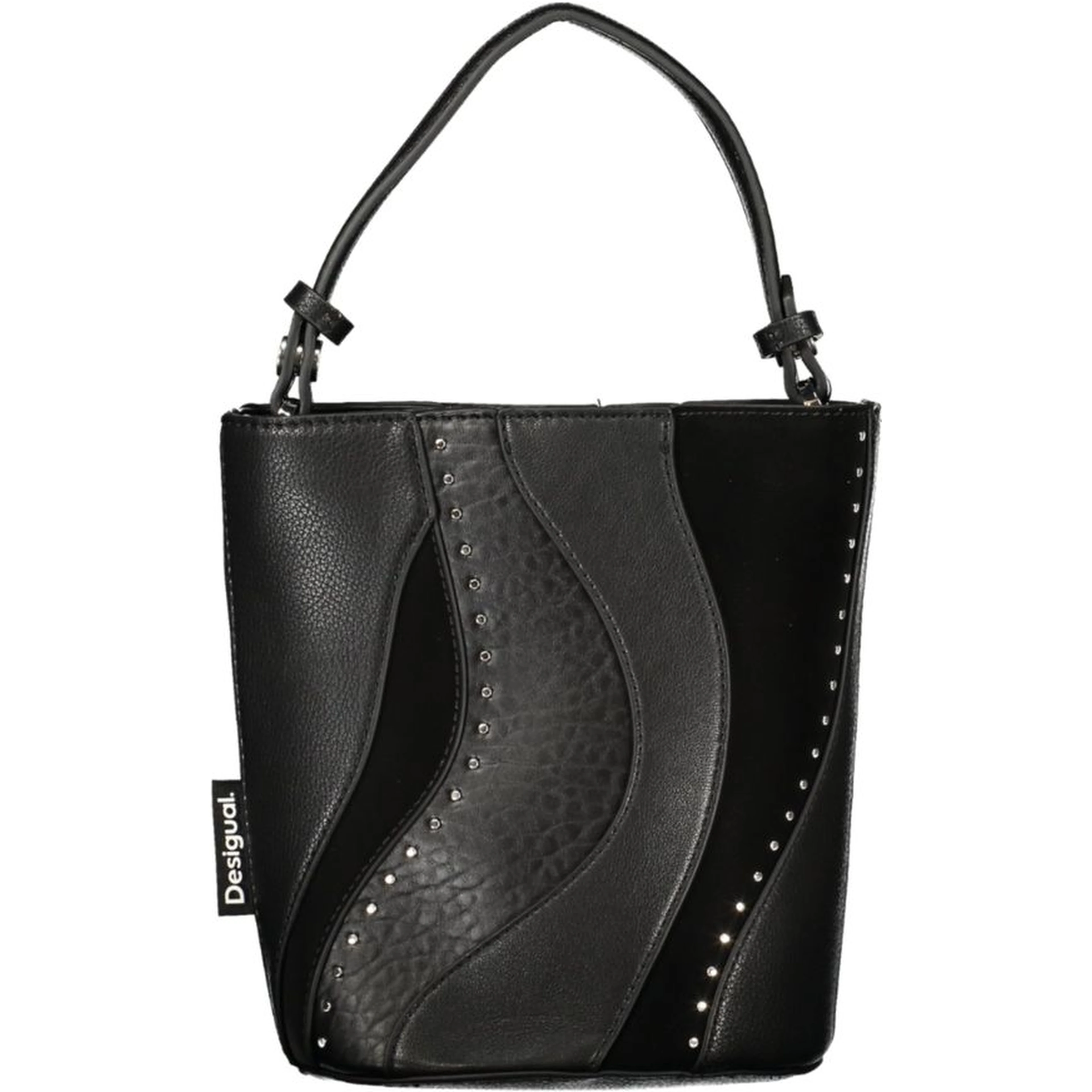 Nero Poliuretano Women's Bag with Shoulder Strap and Internal Pocket