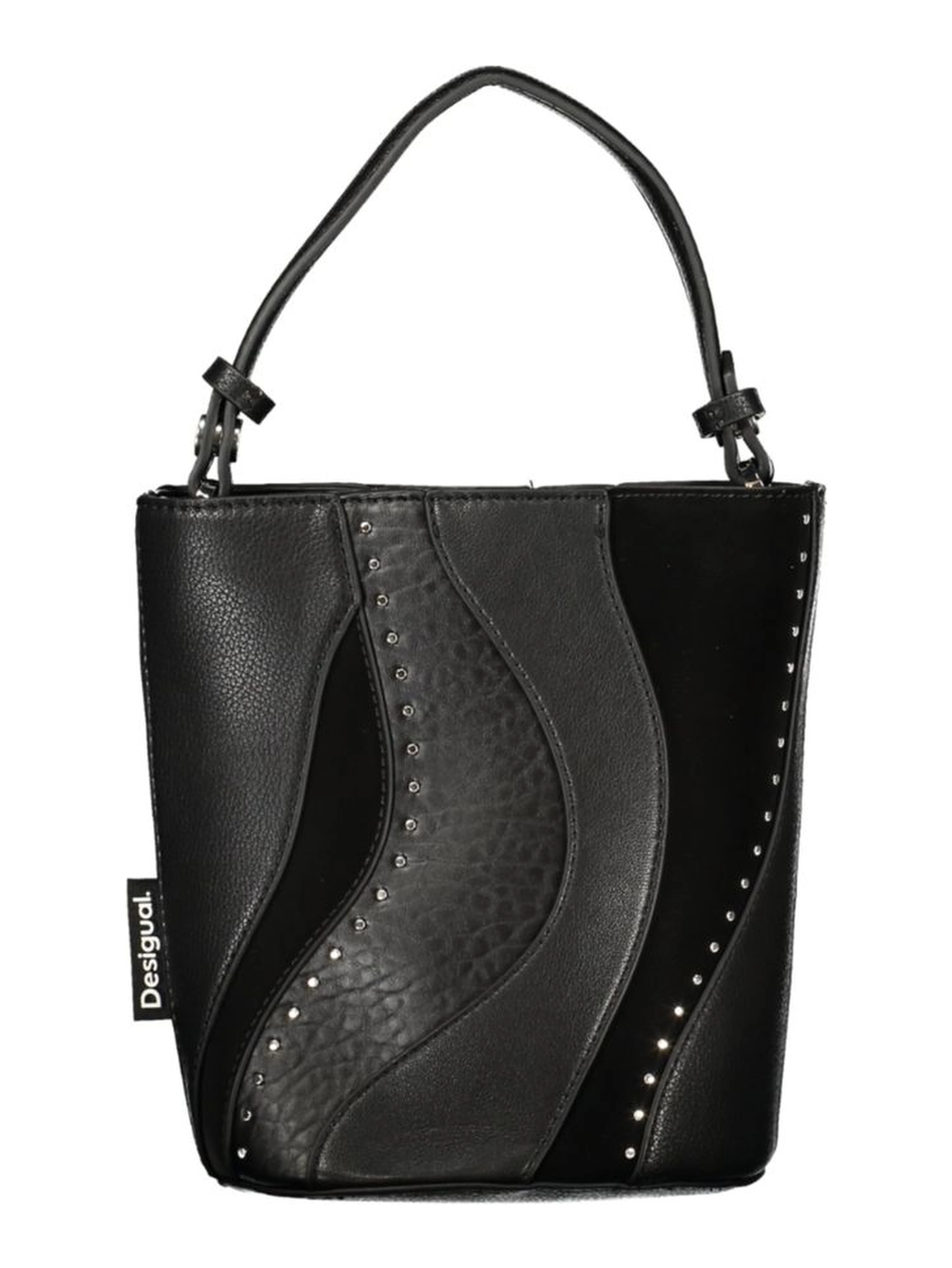 Nero Poliuretano Women's Bag with Shoulder Strap and Internal Pocket