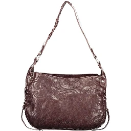 Brown Polyurethane Women's Bag