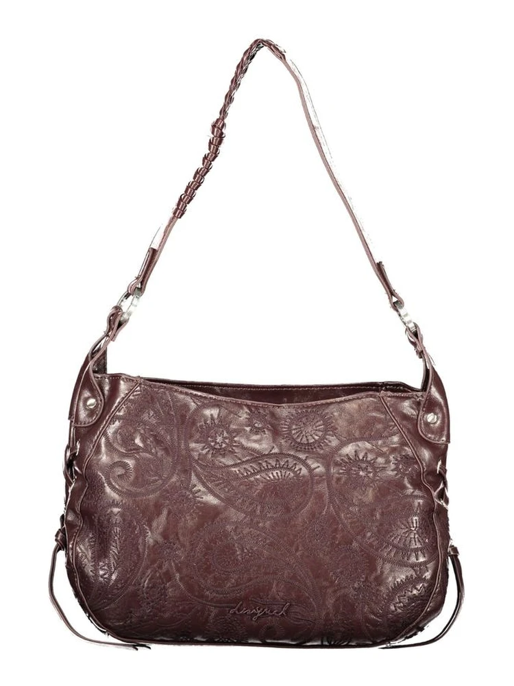 Brown Polyurethane Women's Bag