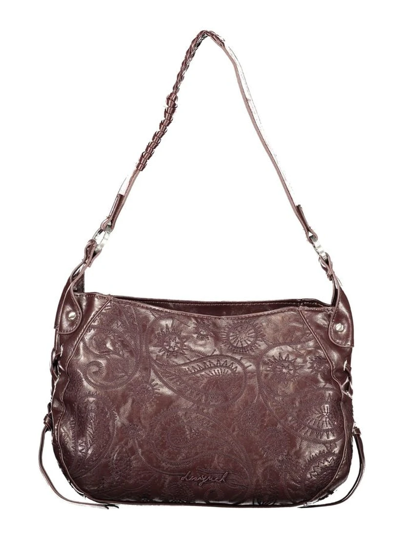 Brown Polyurethane Women's Bag