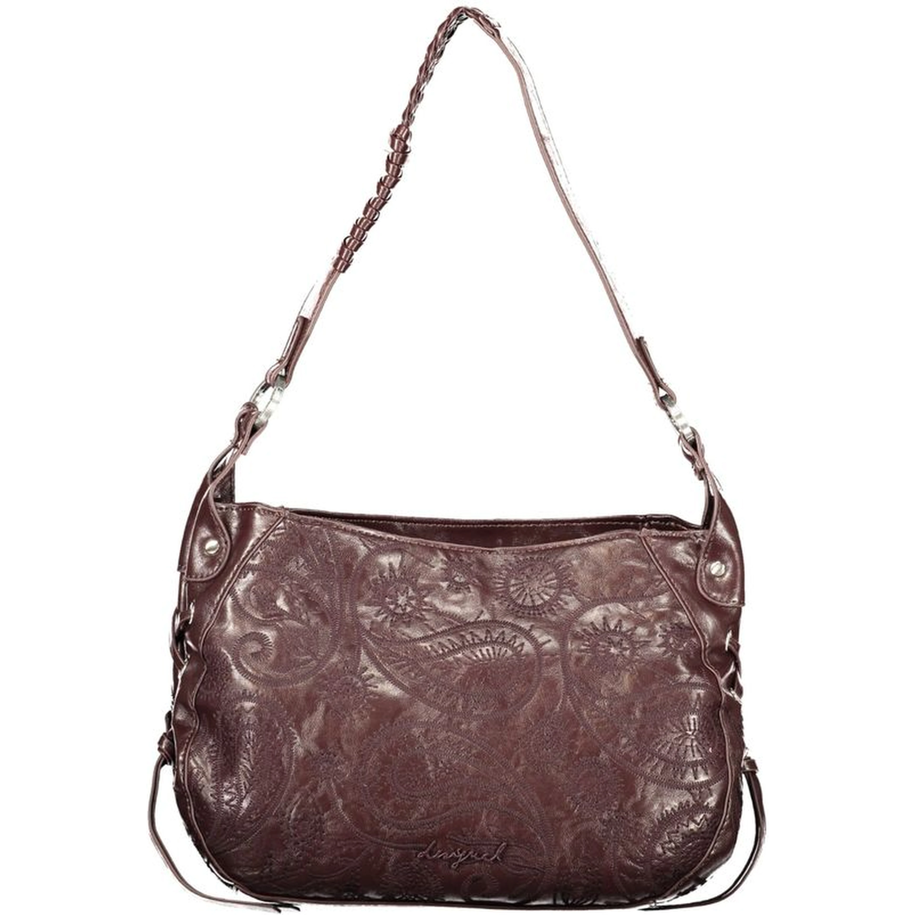 Brown Polyurethane Women's Bag