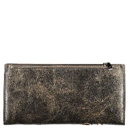 Brown Polyurethane Women's Wallet