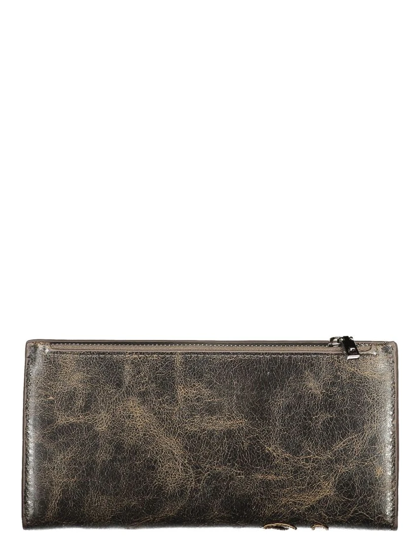 Brown Polyurethane Women's Wallet