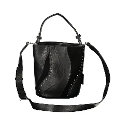 Nero Poliuretano Women's Bag with Shoulder Strap and Internal Pocket