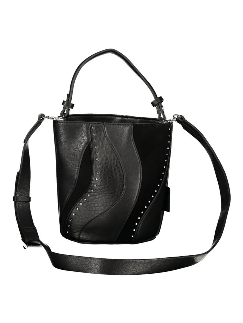 Nero Poliuretano Women's Bag with Shoulder Strap and Internal Pocket