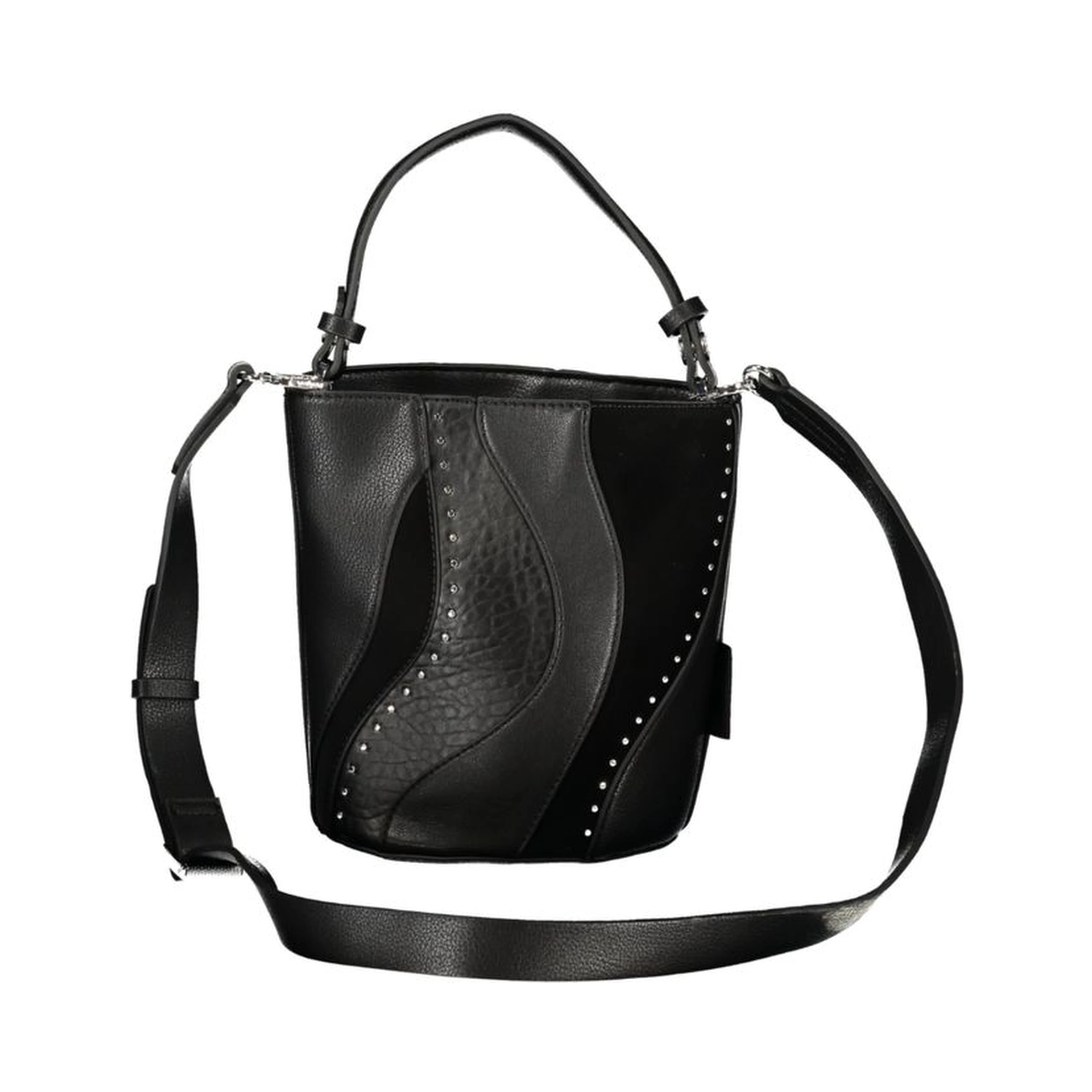 Nero Poliuretano Women's Bag with Shoulder Strap and Internal Pocket