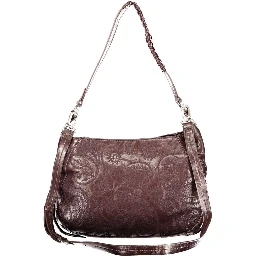 Brown Polyurethane Women's Bag