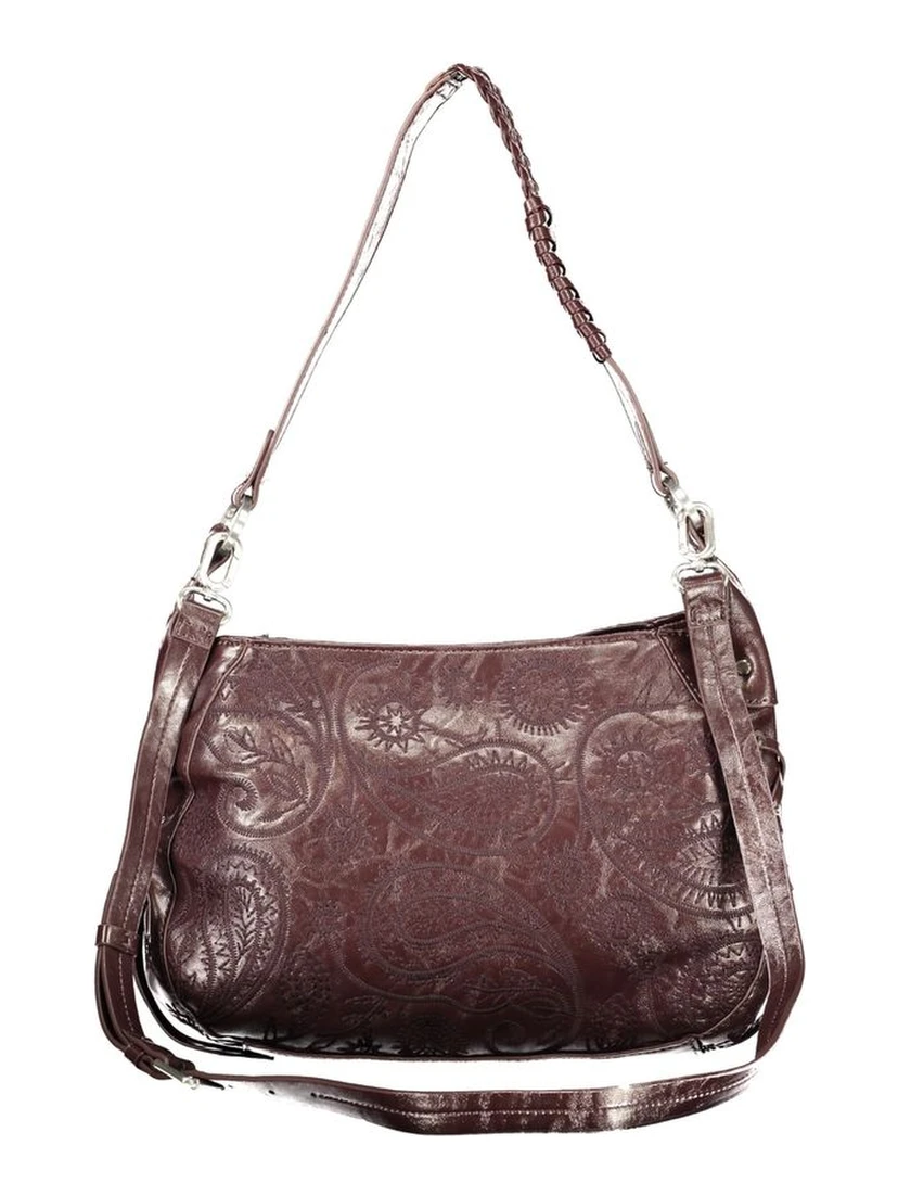 Brown Polyurethane Women's Bag