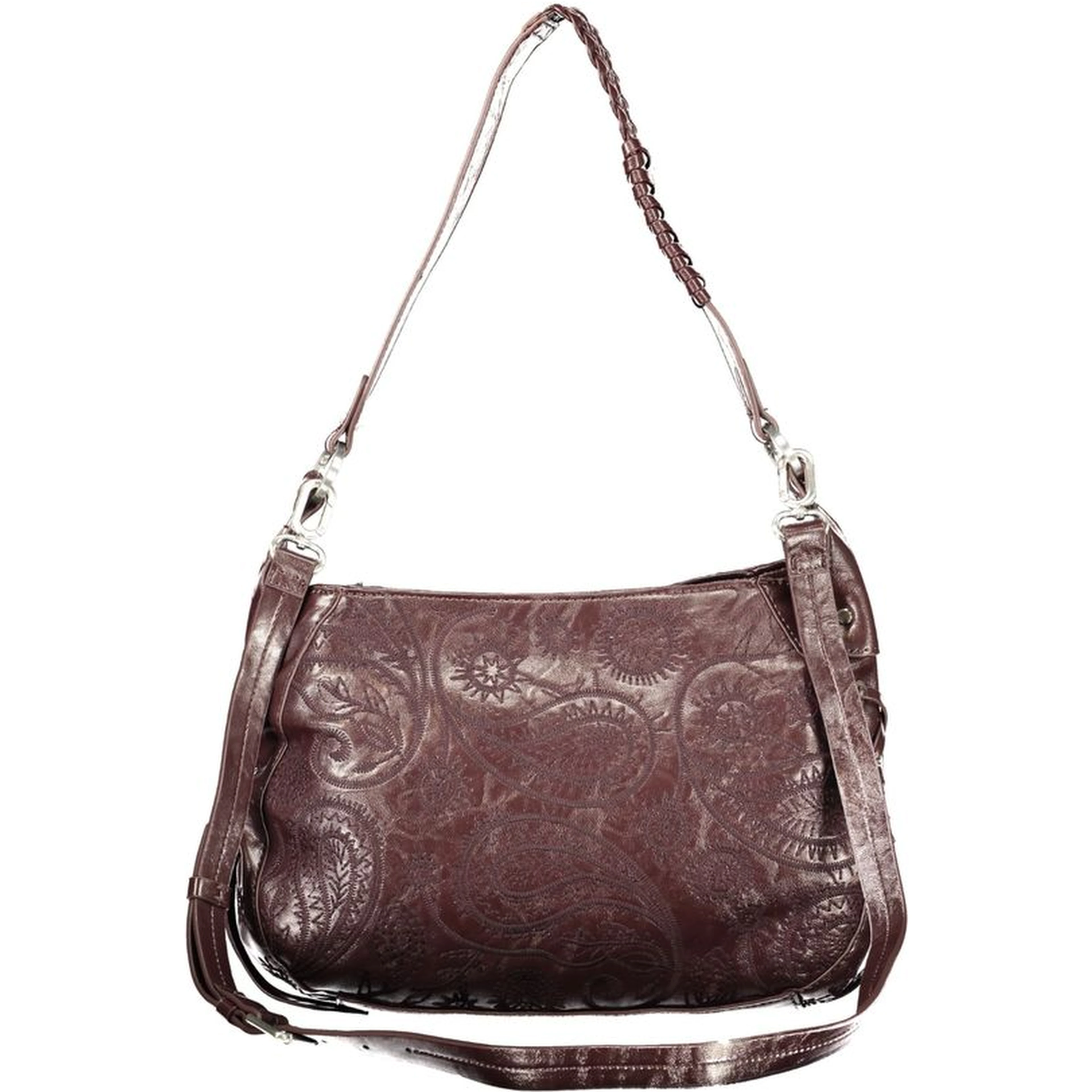 Brown Polyurethane Women's Bag