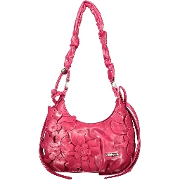 Pink Polyurethane Women's Bag