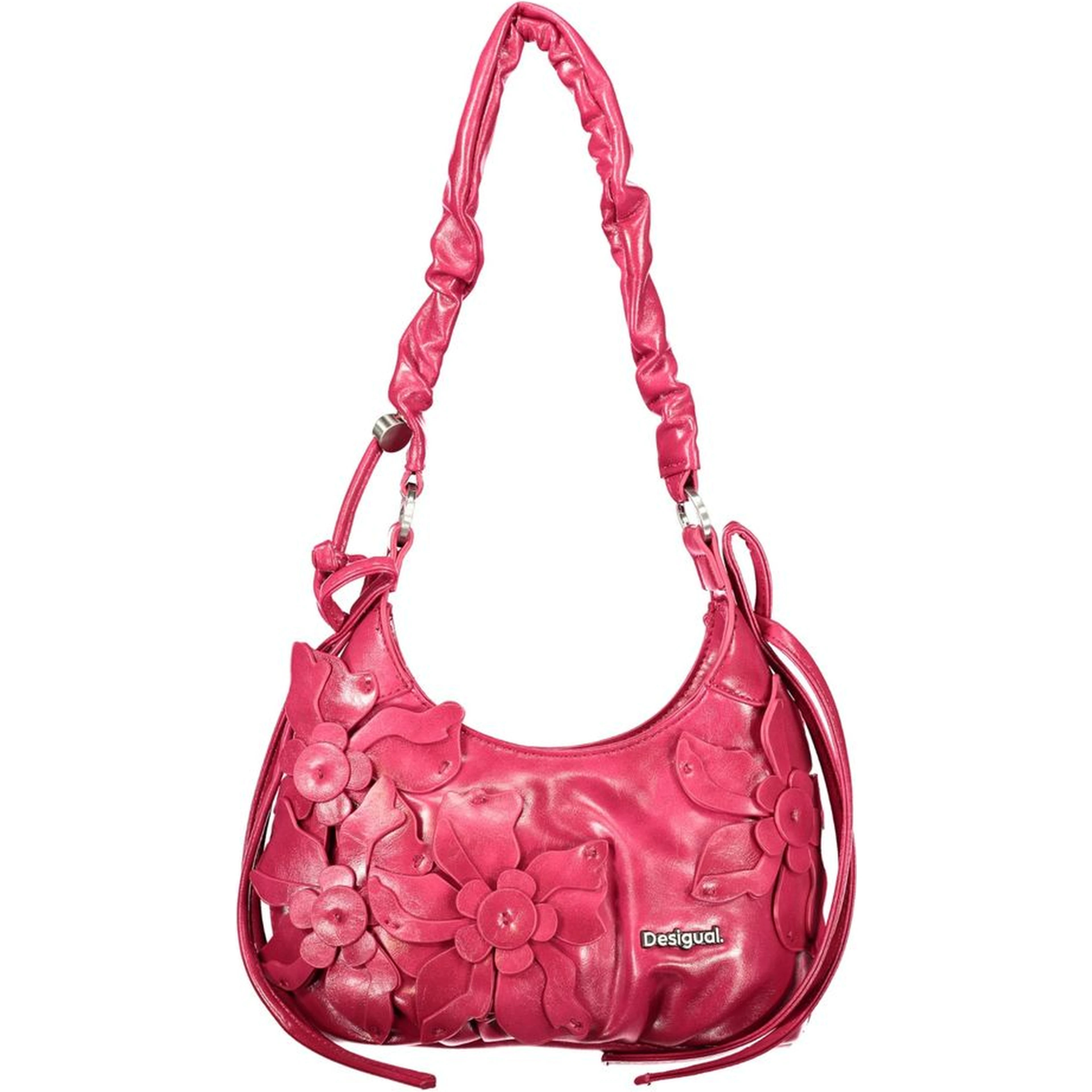 Pink Polyurethane Women's Bag