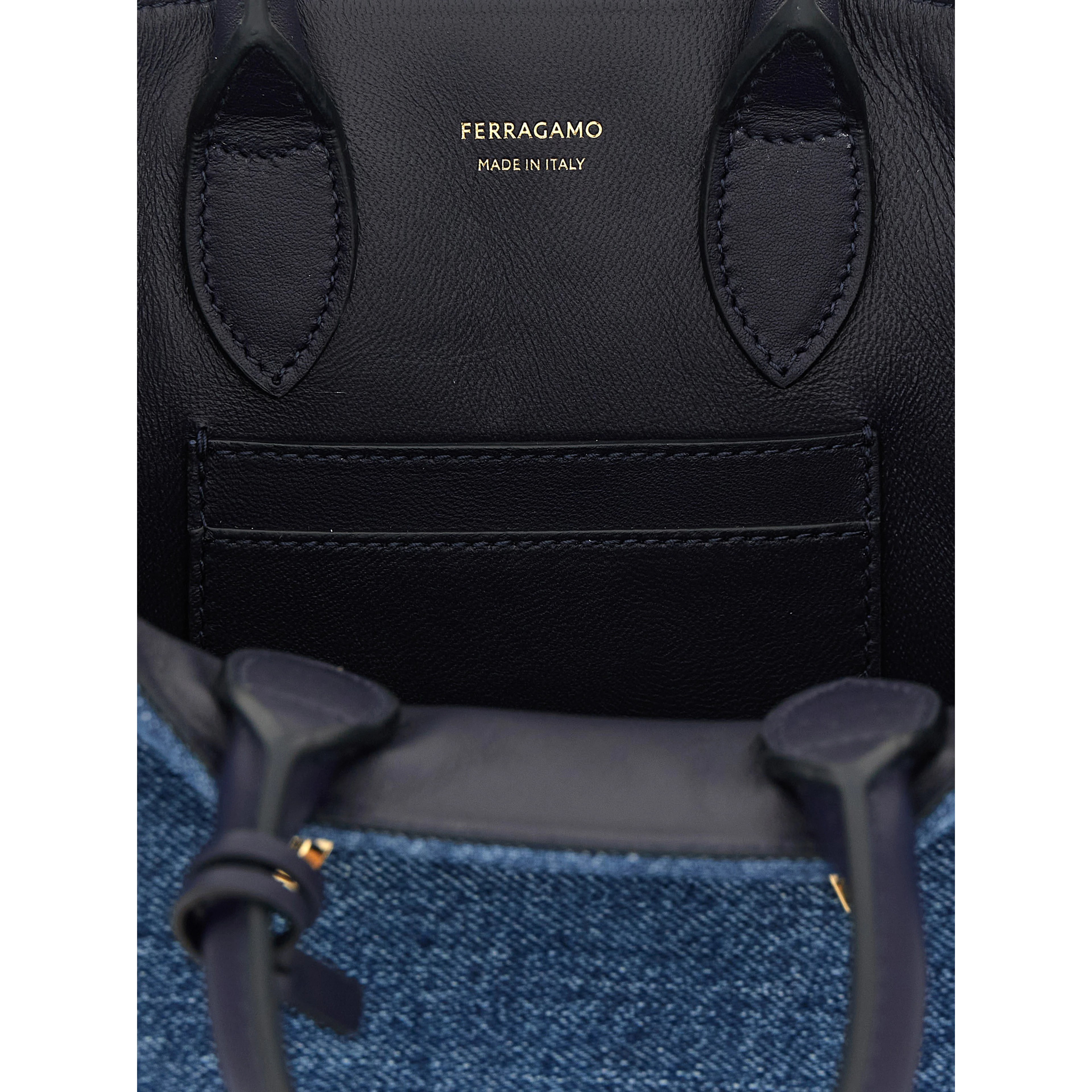 Blue Fabric Handbag