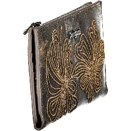 Brown Polyurethane Women's Wallet