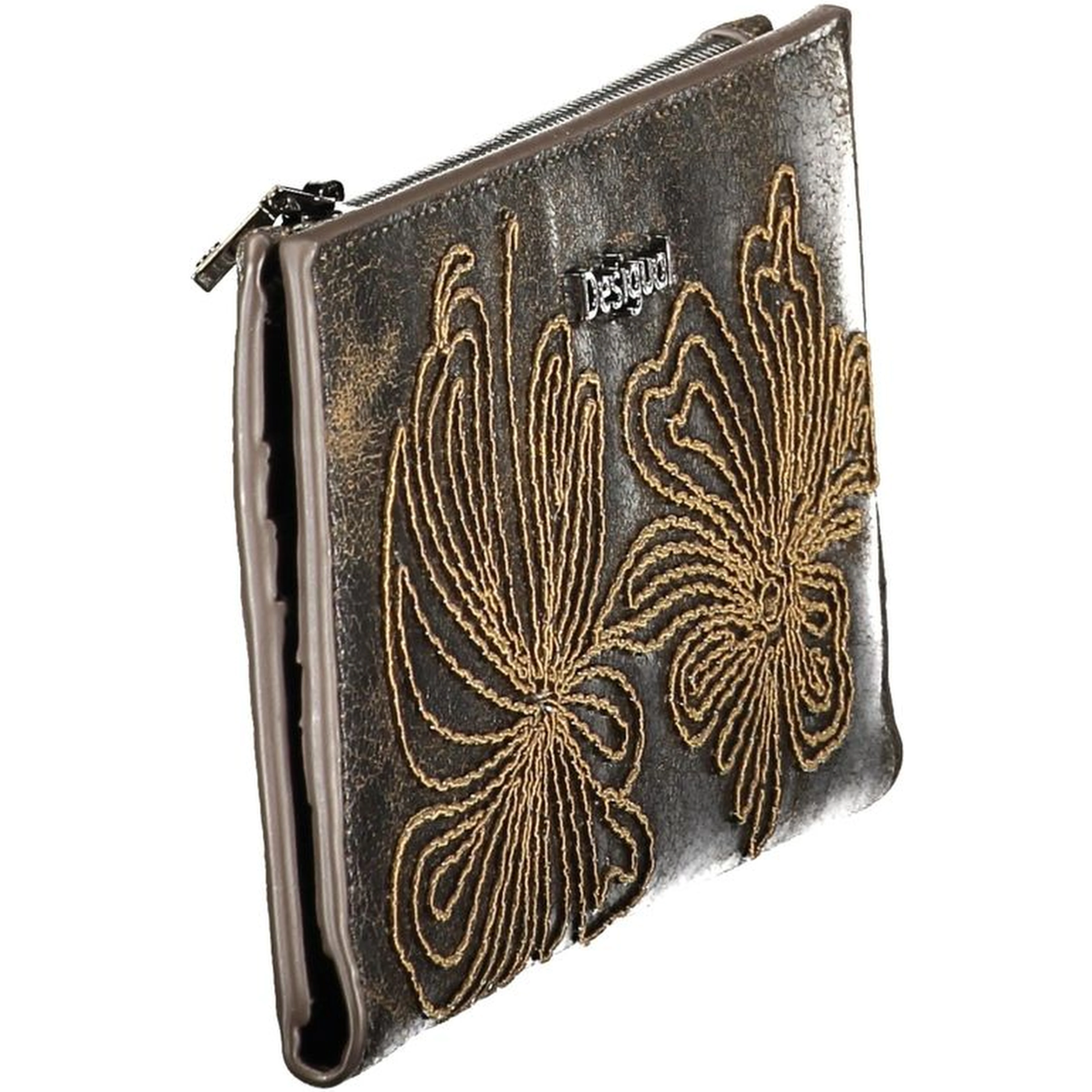 Brown Polyurethane Women's Wallet