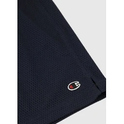 Navy Blue Polyester Bermuda Shorts