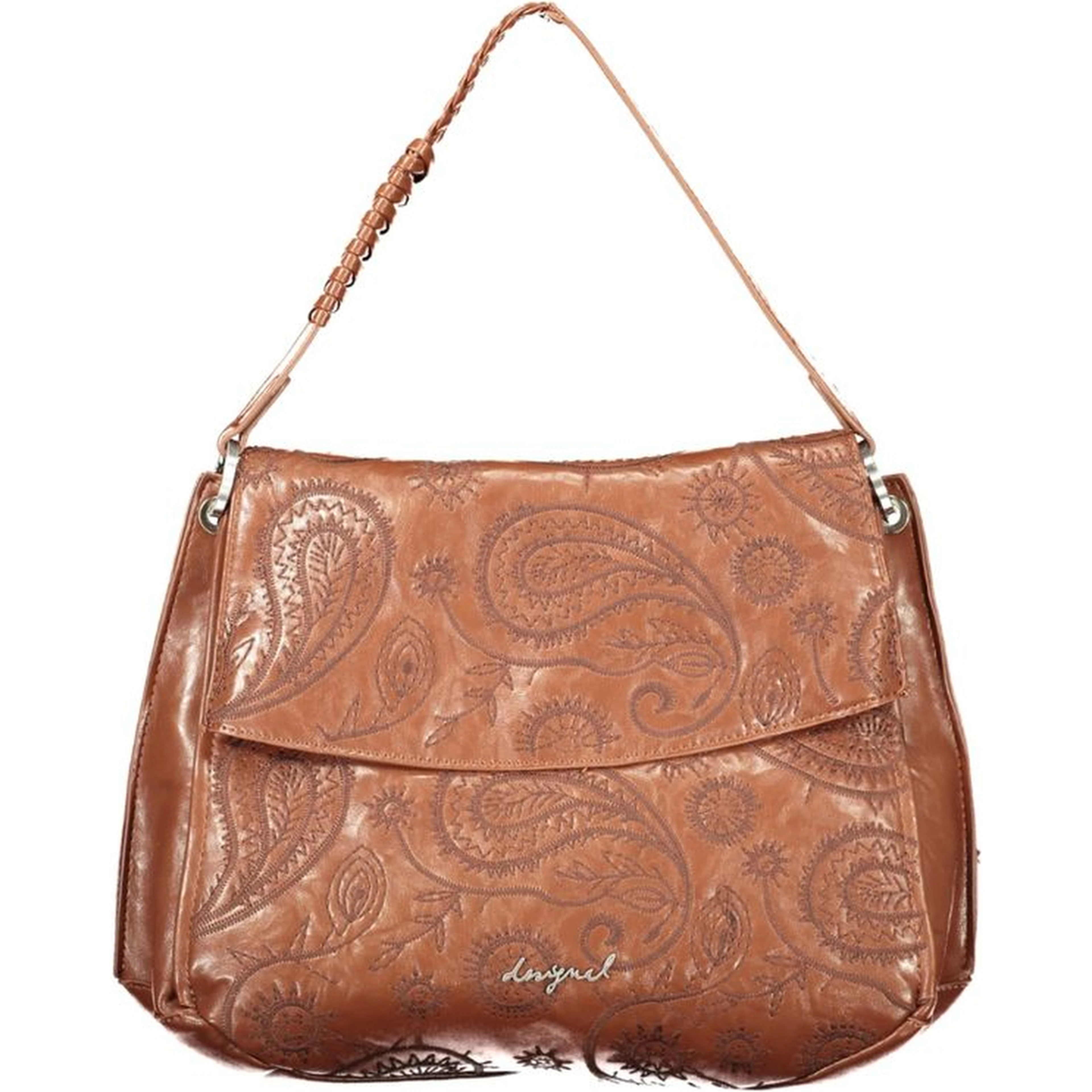 Brown Polyurethane Women's Bag