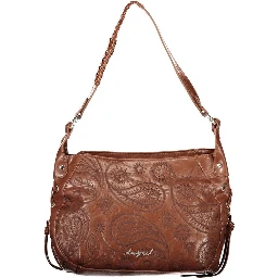 Brown Polyurethane Women's Bag