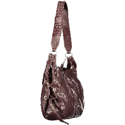 Brown Polyurethane Women's Bag
