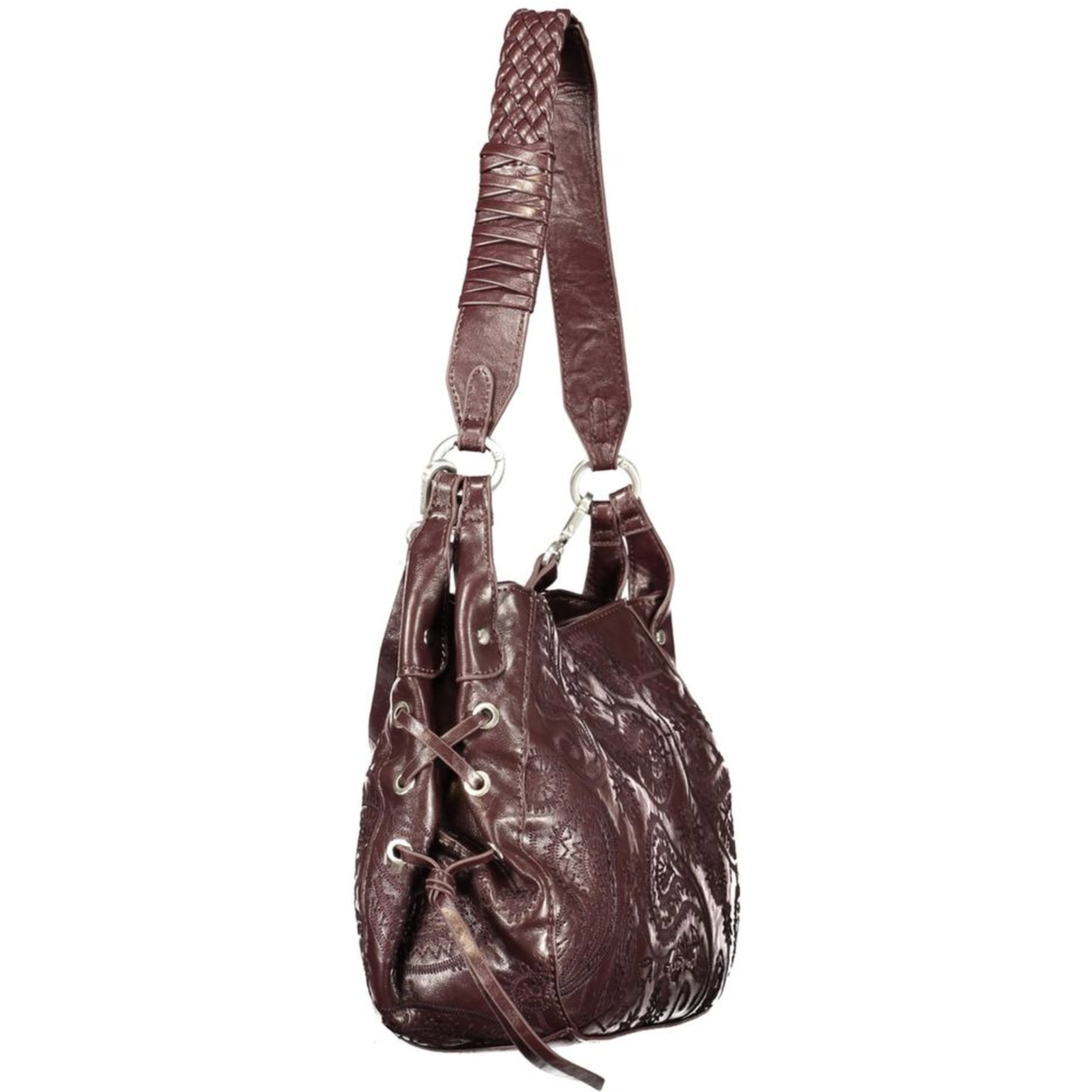 Brown Polyurethane Women's Bag