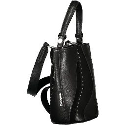 Nero Poliuretano Women's Bag with Shoulder Strap and Internal Pocket