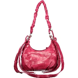 Pink Polyurethane Women's Bag