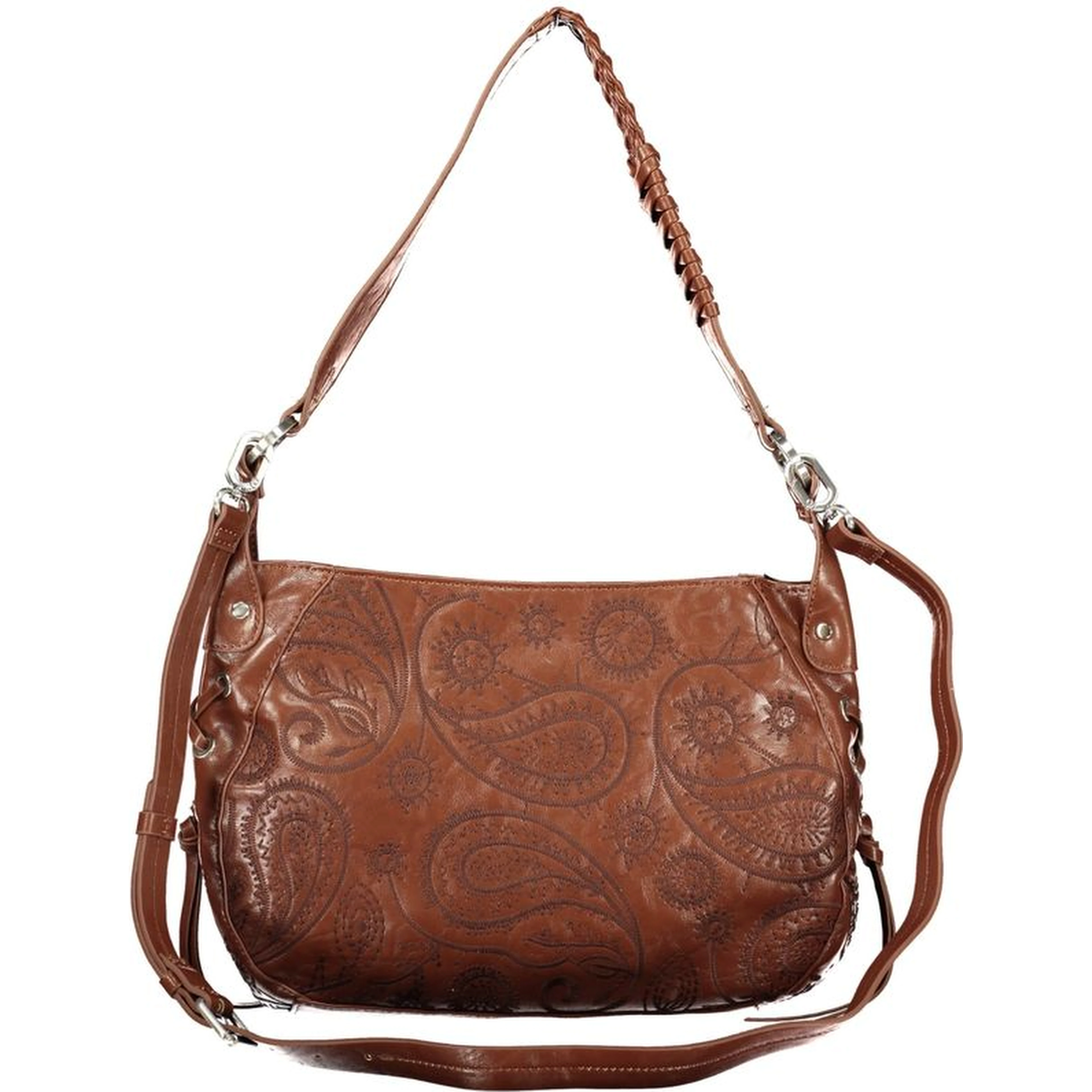 Brown Polyurethane Women's Bag