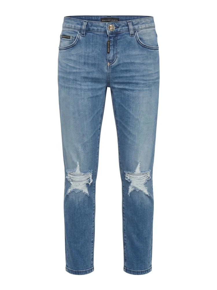 Blue Cotton Women Jean