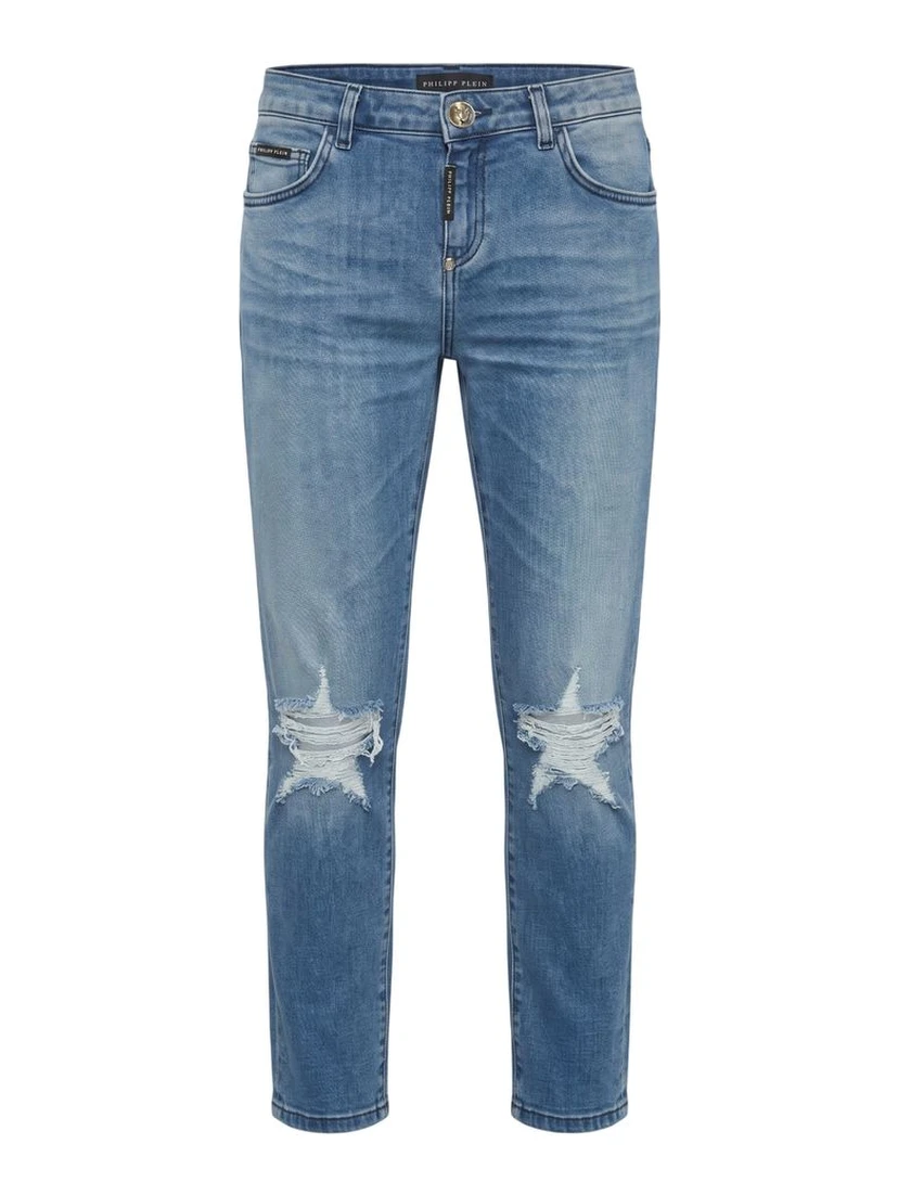 Blue Cotton Women Jean