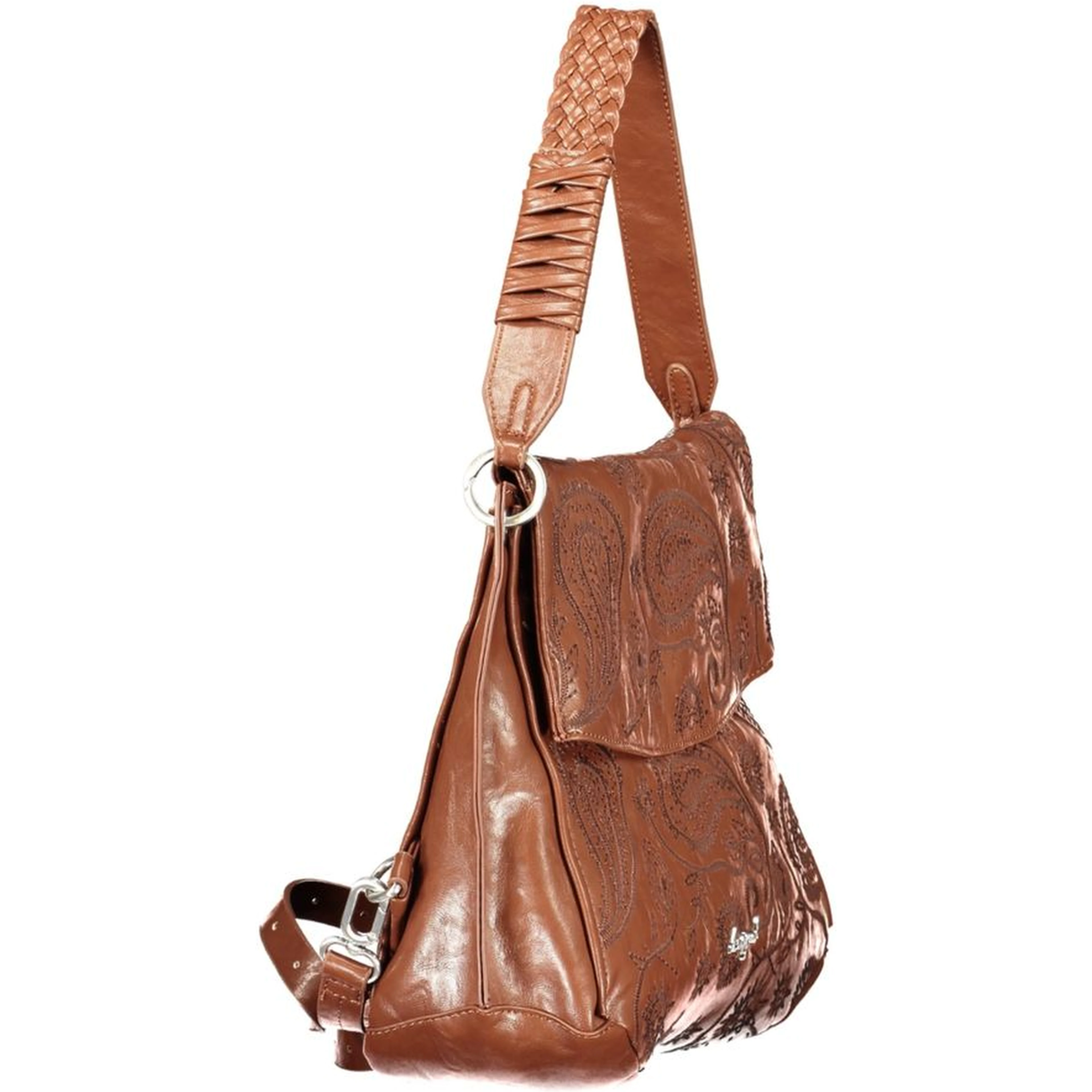 Brown Polyurethane Women's Bag