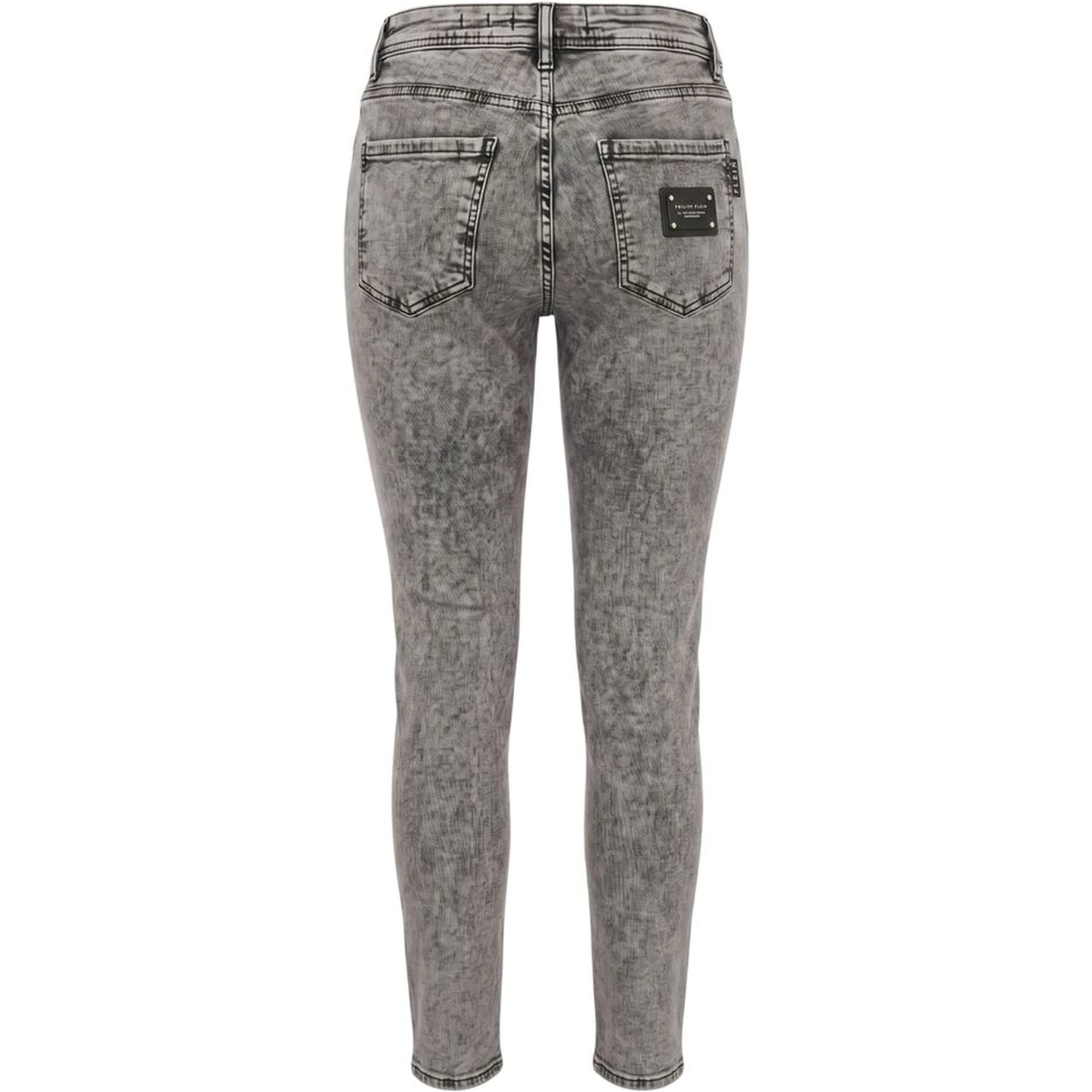 Grey Cotton Women Jeans
