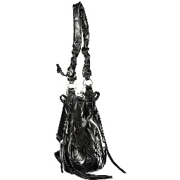 Nero Polyurethane Women's Bag with Adjustable Strap